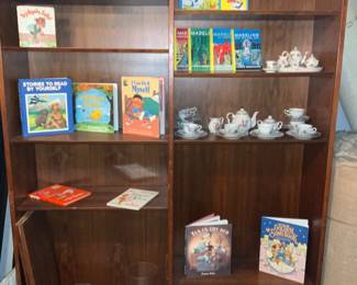 Double Book Shelf, Matching Singles, Children's Books, Children's Tea Set 