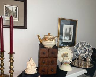 Vintage Porcelain, Home Decor, Art, Antique Spice Box 