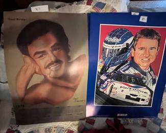 Burt Reynolds calendar posters 70’s, NASCAR pisters