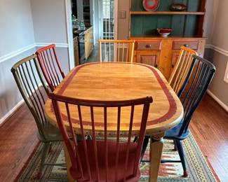 Southwestern dining room table and 6 chairs