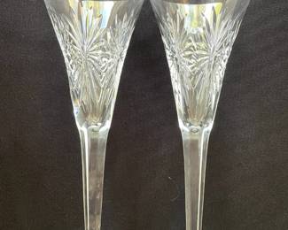 Waterford crystal flute champaign glasses - C Leary 1998