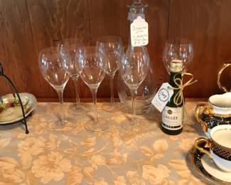 Crystal goblets and decanter 