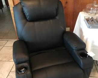 Beautiful black leather lift chair