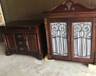 2 peice armoire for entertainment with drawers