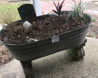 Planter tub on bench legs