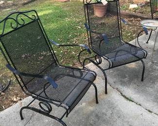 Pair of wrought iron chairs