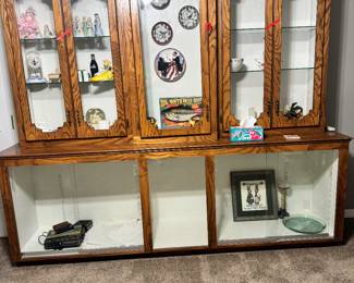 Very large display cabinet. Can be taken apart for moving