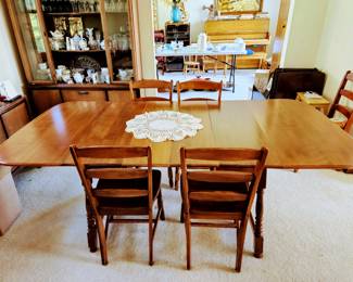 Expanding Wood Dining Table 42" x 83" (extended length)