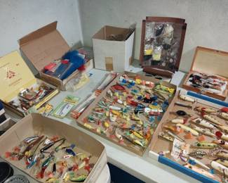 Vintage glass eye wood salmon plugs