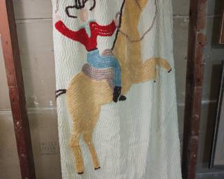 Lots of vintage Chenille blankets  