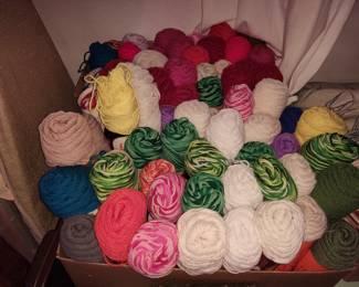 Lots of yarn and crafts supplies 
