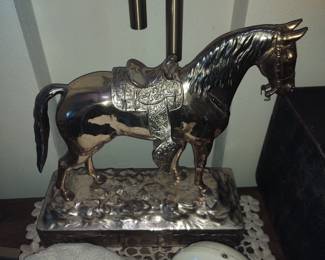 Solid metal decorative horse