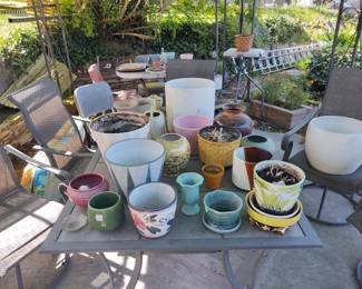 Vintage garden pots and vases