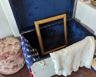 Old chest - painted with chalk paint. great for extra storage.