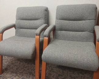 2 chairs with armrests