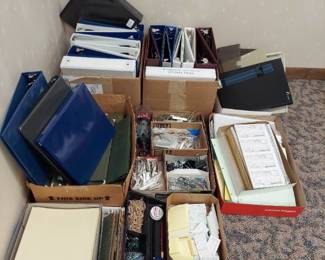 Binders and misc office supplies