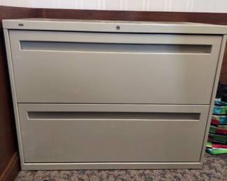 36" lateral file cabinet with key