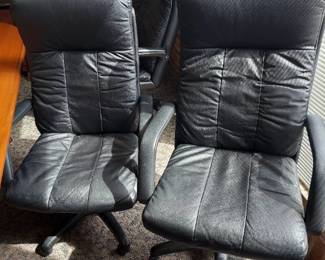 2 pneumatic swivel chairs, well used