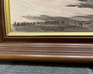 Signature for D. Howard Hitchcock painting 