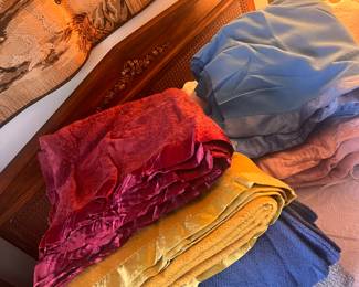 vintage blankets with silk binding 