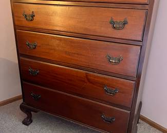 Beautiful French style ball and claw foot chest of drawers 