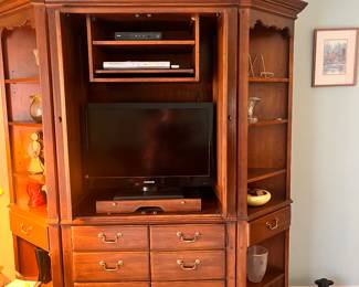 Solid Cherry entertainment center from Schwarks Furniture 