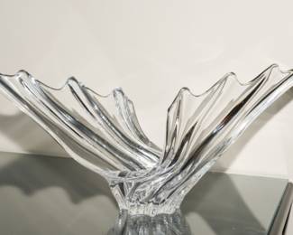 Art Vannes of France mid century crystal vase