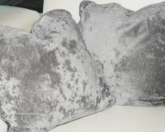 Brushed cotton gray throw pillows
