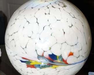 Large blown glass orb