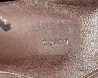 Coach backpack in brown leather