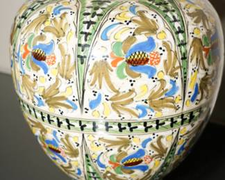 French porcelain hand painted vase