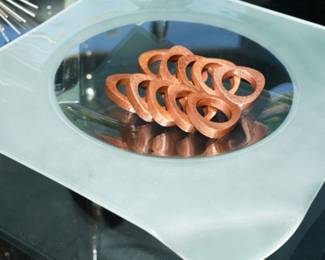 Copper napkin rings 