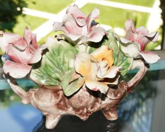 Capodimonte floral centerpiece