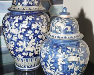 Italian porcelain vases