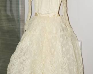 Antique lace wedding gown