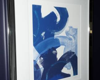 "Blue on Blue II" signed and numbered giclee by Joan Erica Vess with COA on back