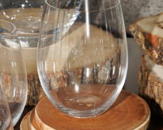 Riedel stemless wine glasses