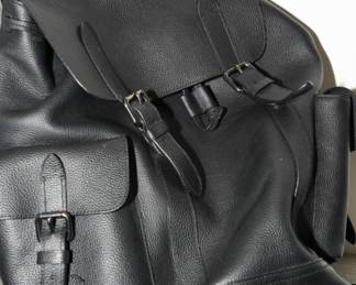 Coach backpack in black leather-larger than the brown one