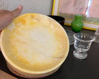Shallow onyx dish. About 8” diameter
