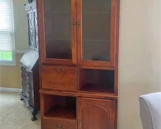 Lighted Solid Wood Display Cabinet 