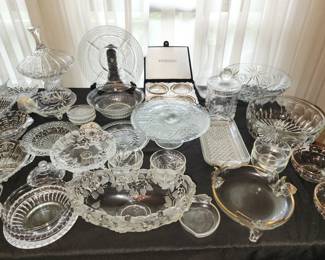 Vintage Crystal  - Glassware- Serving Pieces