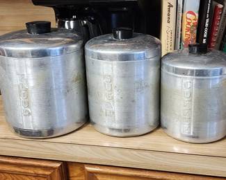 Vintage 1950's Canisters - Coffee Sugar - Flour