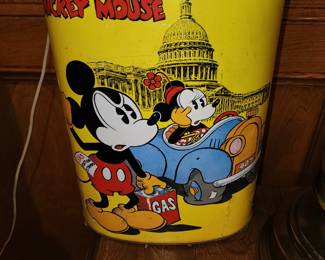 Vintage Mickey Mouse Trash Can