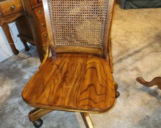 Oak Office Chair - Cane Back