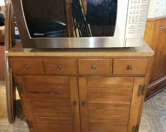 Hard Rock Maple Sideboard -
Panasonic Microwave