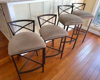  (4) Contemporary bar stools.