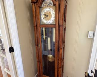 $800. Howard Miller Grand Father Clock.
Model 610-150. Weight driven triple chime movement.
