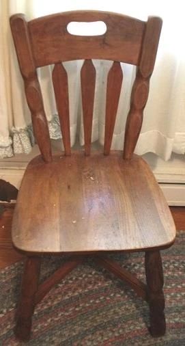 138 - Vintage wooden chair, 35 x 16 x 17
