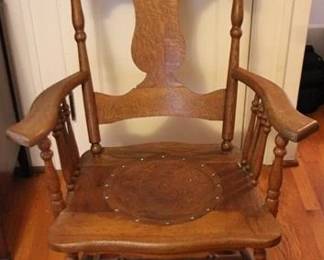 182 - Vintage oak rocking chair, 30 x 26 x 27
