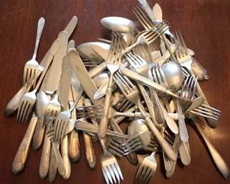 229 - Assorted silver plate flatware
